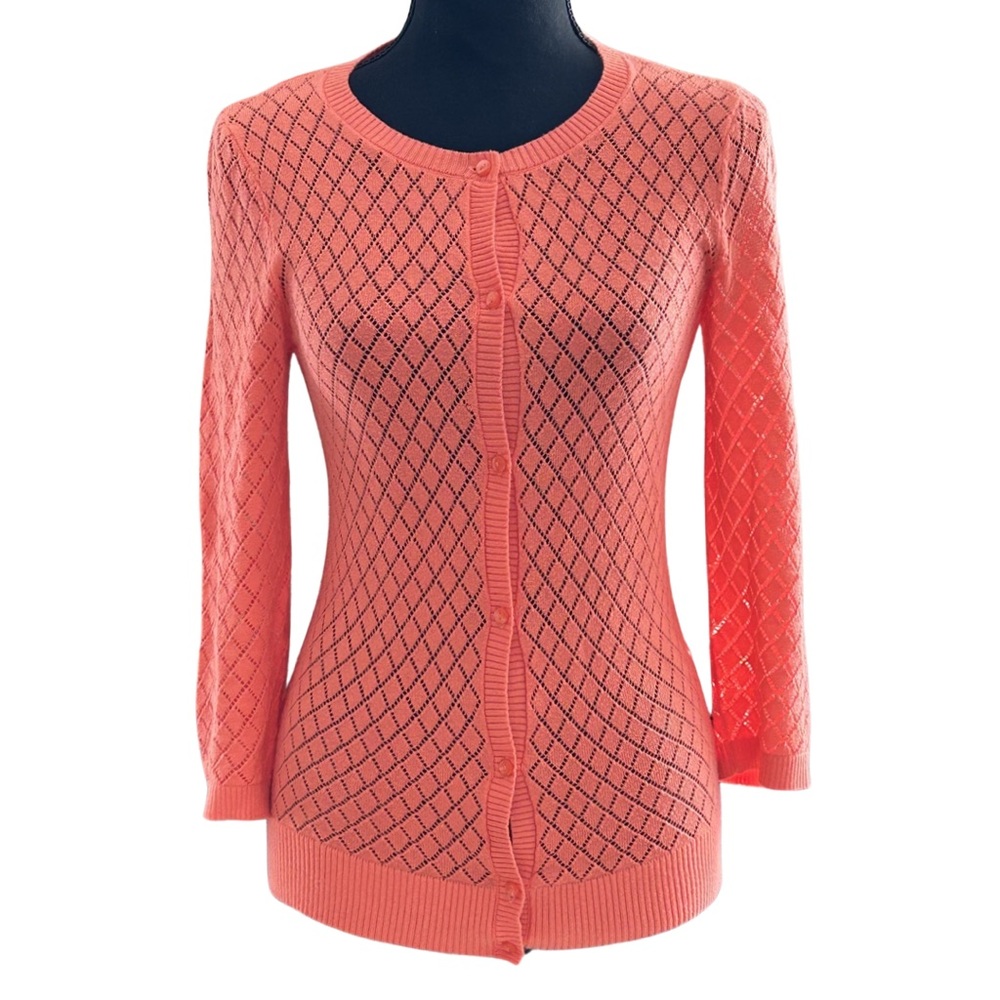 Loft Coral Cardigan Sweater